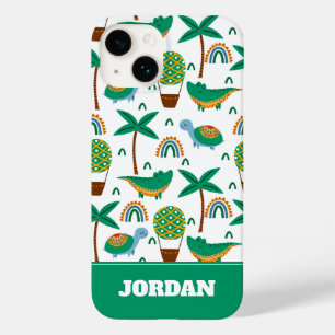 Coque Case-Mate iPhone Joli Alligator tortue colorée Motif arc-en-ciel