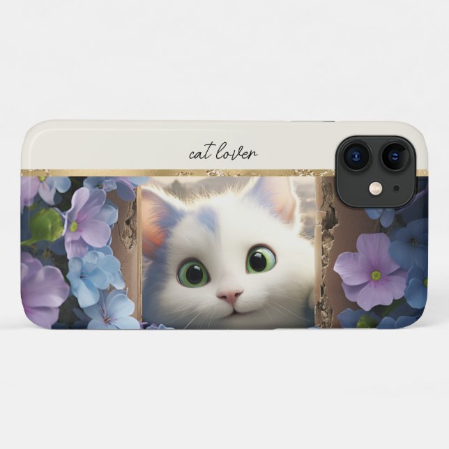 Coques Case-Mate iPhone Joli Amoureux des chats (Dos (Horizontal))