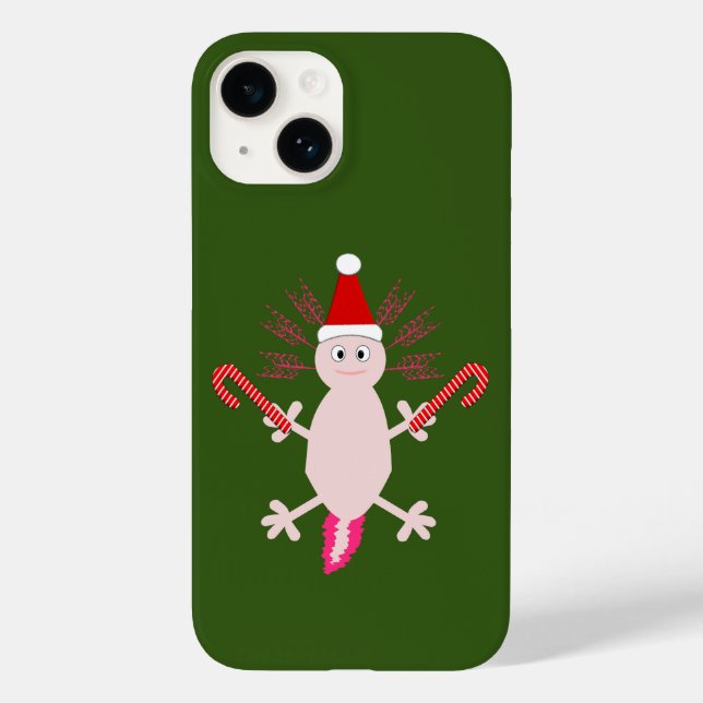 Coques Case-Mate iPhone Joli Axolotl de Noël (Verso)