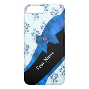Coque Case-Mate Pour iPhone Joli bleu vintage fleuri motif