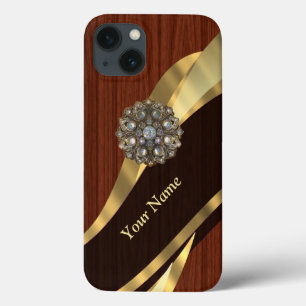 Etui iPhone 13 Joli bois de cerisier personnalisé