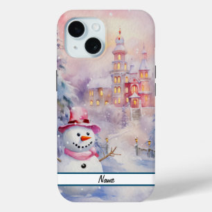 Coque Case-Mate iPhone Joli bonhomme de neige de Noël
