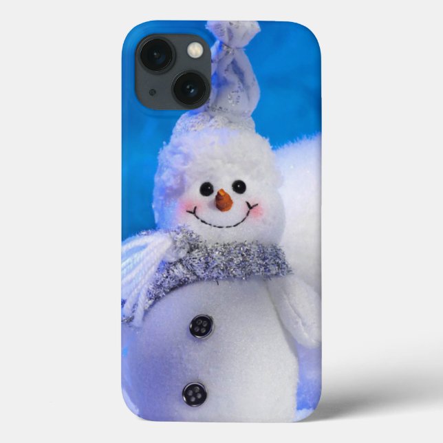 Coques Case-Mate iPhone joli bonhomme de neige heureux coupé (Verso)