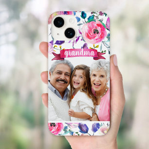 Coque Case-Mate iPhone Joli cadeau photo floral personnalisé pour grand-m