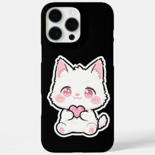 Coque iPhone 16 Pro Max Joli Chat Blanc