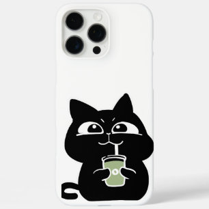 Coque iPhone 16 Pro Max Joli Chat Noir Grassouillet