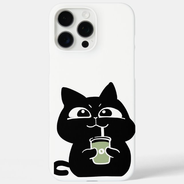 Coques Case-Mate iPhone Joli Chat Noir Grassouillet (Verso)