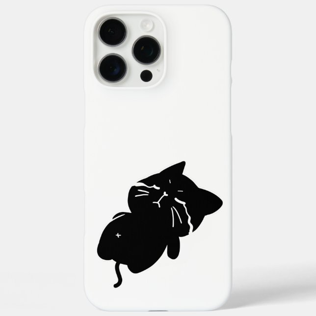 Coques Case-Mate iPhone Joli Chat Noir Grassouillet (Verso)