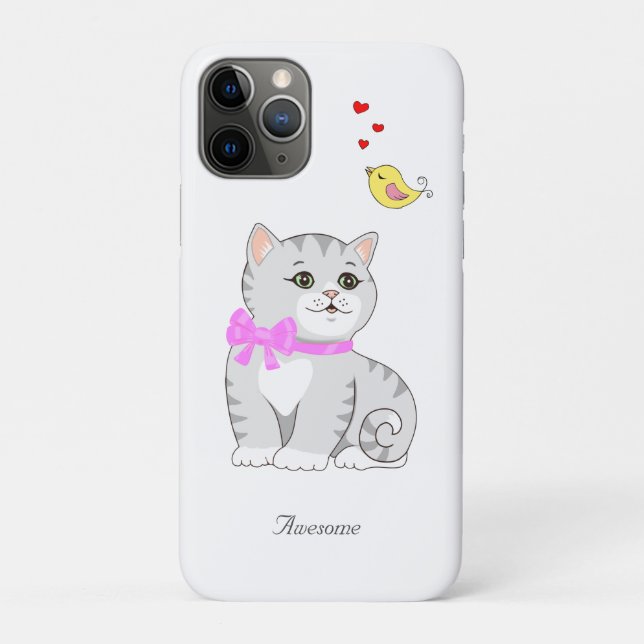Coques Case-Mate iPhone Joli chat tigré sur fond blanc (Dos)