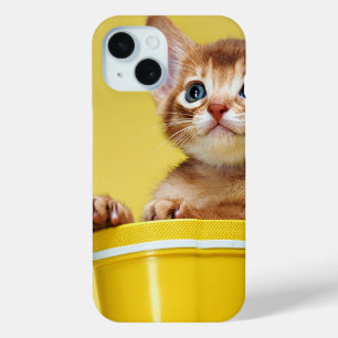Coque Case-Mate iPhone Joli chaton dans un seau jaune