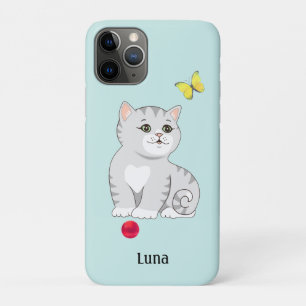 Case-Mate iPhone Case Joli chaton orange tabby sur fond bleu clair