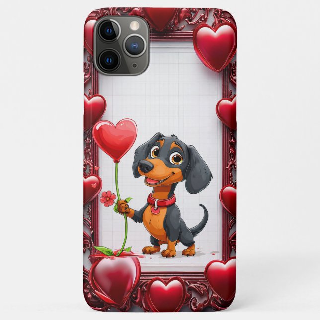 Coques Case-Mate iPhone Joli chien de la Saint-Valentin (Dos)