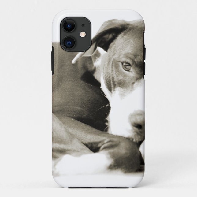 Coques Case-Mate iPhone joli chien pitbull endormi paresseux (Dos)