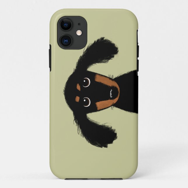 Coques Case-Mate iPhone Joli chiot teckel à longs poils (Dos)