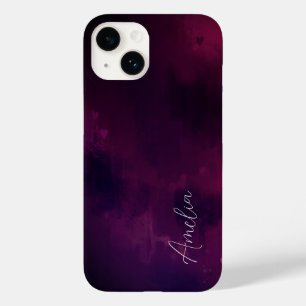 Coque Case-Mate iPhone Joli coeur aquarelle personnalisée