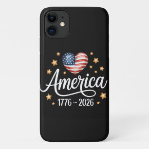 Case-Mate iPhone Case Joli cœur de drapeau 1776-2026 4 juillet 250e