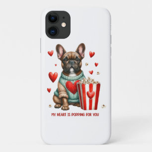 Case-Mate iPhone Case Joli cœur de la Saint-Valentin de Bouledogue franç
