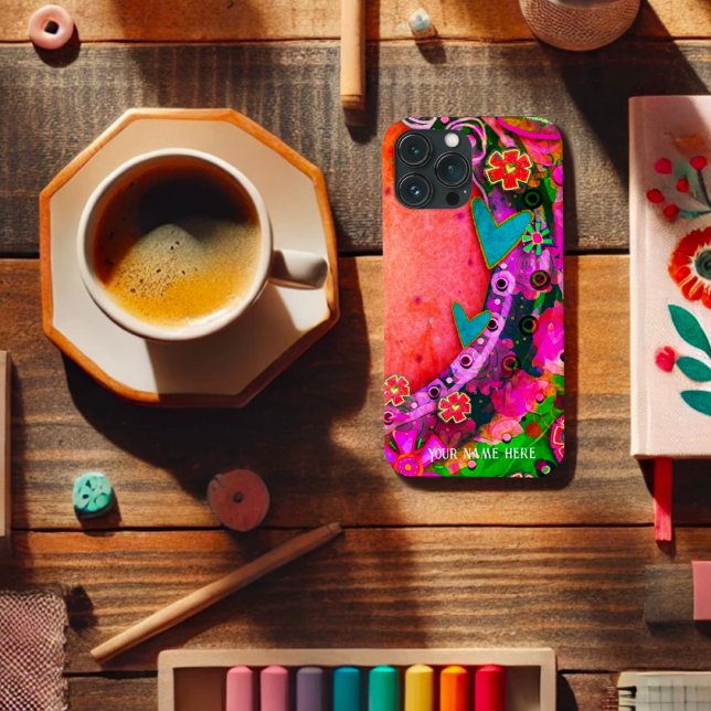 Coques Case-Mate iPhone Joli Coeur mignon Fleurs Inspirivité Customisée (Créateur téléchargé)