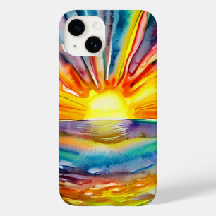 Coque Case-Mate iPhone Joli coucher de soleil coloré sur l'eau