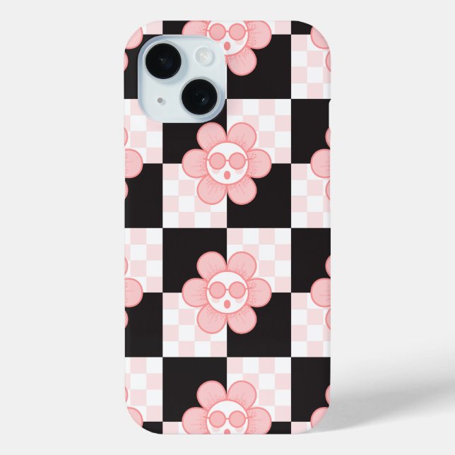 Coques Case-Mate iPhone Joli damier rose (Verso)