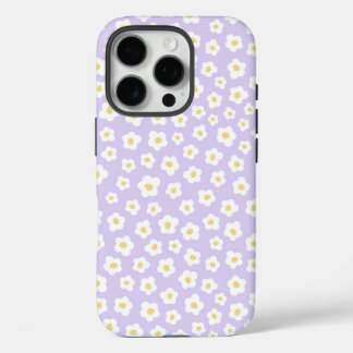 Coque iPhone 16 Pro Joli design floral blanc fleur