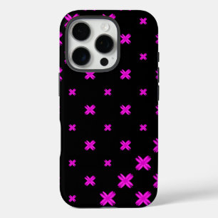 Coque iPhone 16 Pro Joli design Motif sur noir