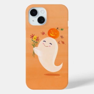 Coque Case-Mate iPhone Joli fantôme d'Halloween et fleurs