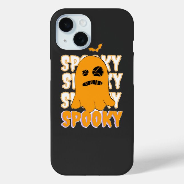 Coques Case-Mate iPhone Joli Fantôme Orange Création Halloween Saison Effr (Verso)