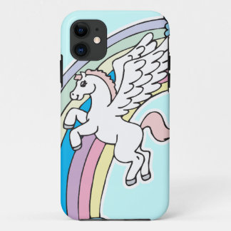Coque Case-Mate iPhone joli graphique de dessin animé de pégase et de lic