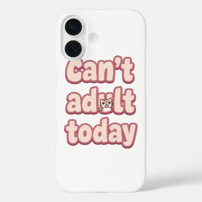 Coques Case-Mate iPhone Joli Graphique Rose avec Chat qui Regarde (Verso)