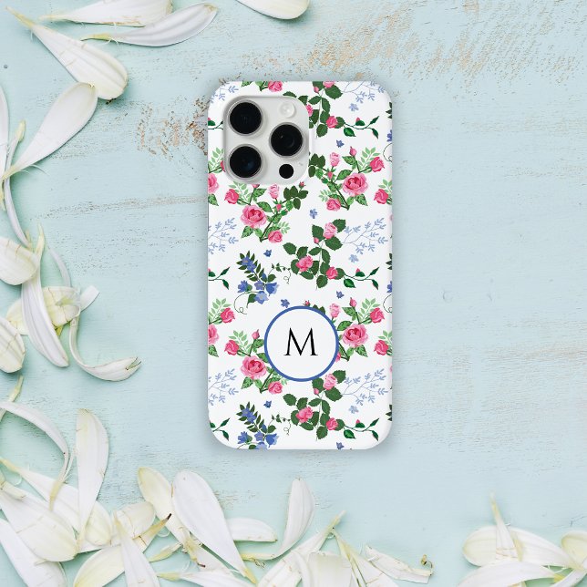 Coques Case-Mate iPhone Joli jardin fleuri Monogramme (Créateur téléchargé)
