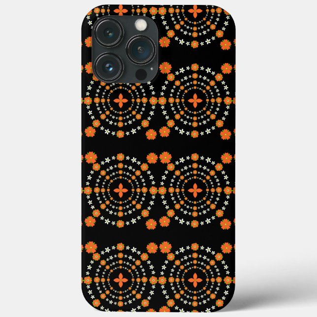 Coques Case-Mate iPhone Joli Jardin Orange et Vert Fleurs de Noël (Verso)