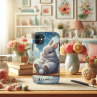 Joli Lapin Poly Roly Avec Nuages De Parties scinti
