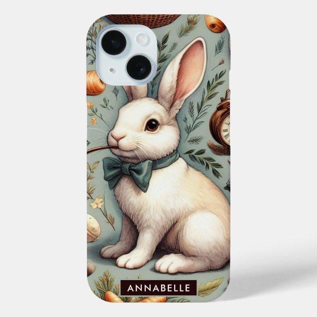 Coques Case-Mate iPhone Joli lapin Vintage (Verso)