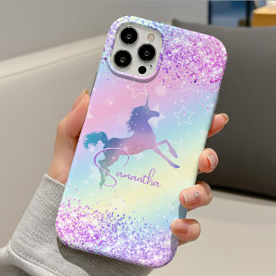 Case-Mate iPhone Case Joli licorne rose paillettes arc-en-ciel art monog