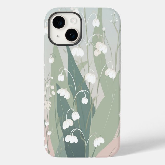 Coques Case-Mate iPhone Joli lis de la vallée pastel (Verso)