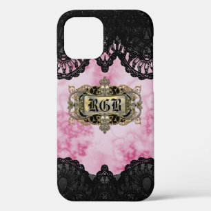 Case-Mate iPhone Case Joli marbre rose Cool Monogramme romantique