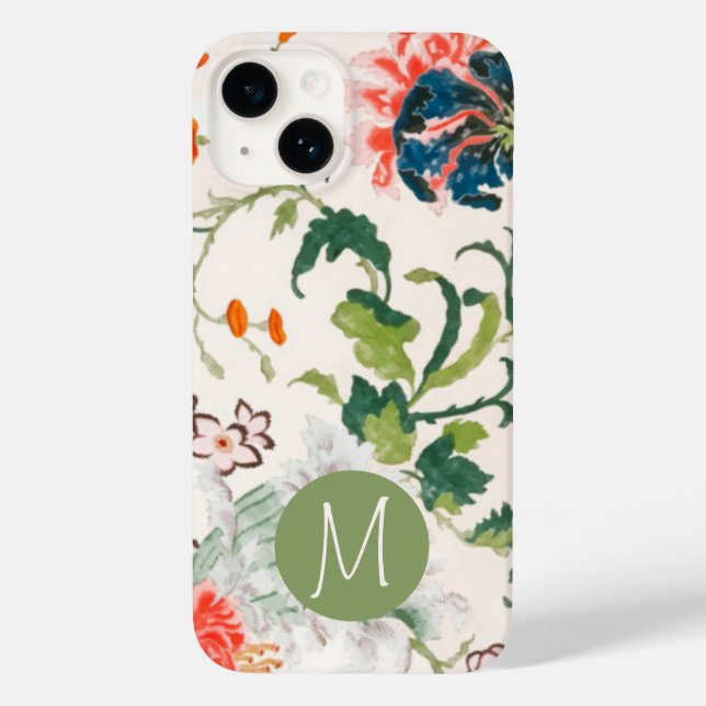 Coques Case-Mate iPhone Joli Monogramme Floral Design (Verso)