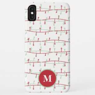 Case-Mate iPhone Case Joli Monogramme rouge et vert pour Noël