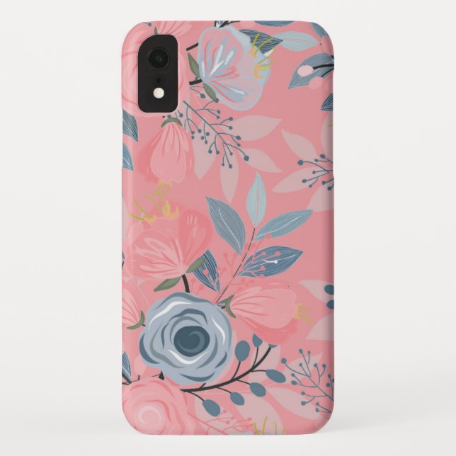 Coques Case-Mate iPhone Joli Motif à feuilles florales (Dos)