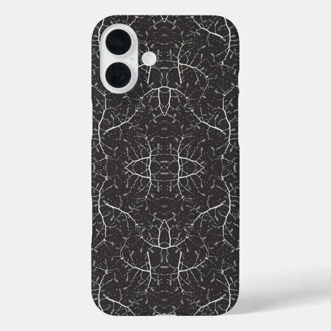 Coques Case-Mate iPhone Joli motif d'arbre noir et blanc (Verso)