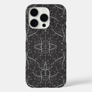 Coque iPhone 16 Pro Joli motif d'arbre noir et blanc