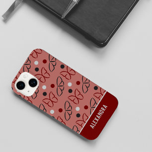 Coque Case-Mate iPhone Joli Motif d'art rose gris/gris papillon
