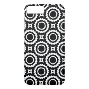 Etui iPhone Case-Mate Joli motif de cercles en zigzag noir et blanc