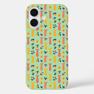 Coque Pour iPhone 16 Joli motif de fleur et de cravate de printemps
