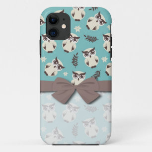 Coque Case-Mate iPhone joli motif de hiboux blancs enneigés