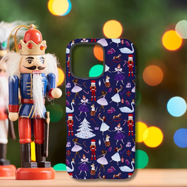 Coques Case-Mate iPhone Joli motif de Noël de casse-noisette marine (Créateur téléchargé)