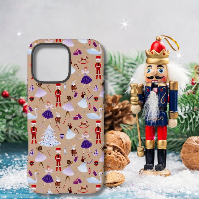Coques Case-Mate iPhone Joli motif de Noël de casse-noisette marron (Créateur téléchargé)