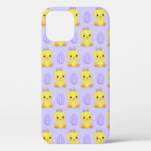 Case-Mate iPhone Case Joli motif de Pâques poulet jaune violet
