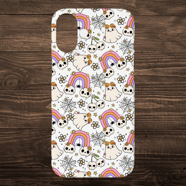 Coques Case-Mate iPhone Joli Motif des fantômes et des crânes d'Halloween (Créateur téléchargé)